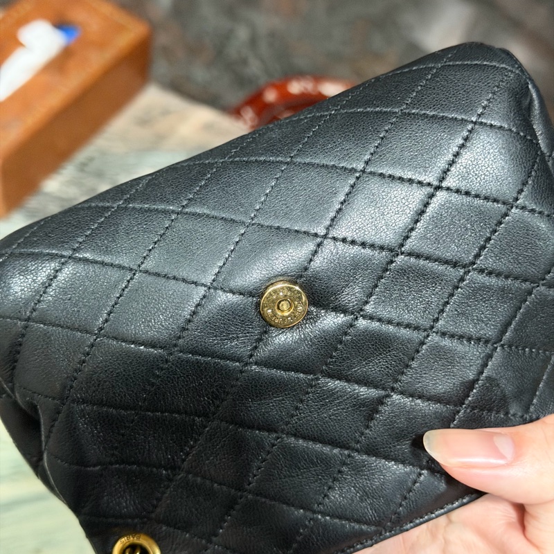 Ysl • Nolita 經典黑金羊皮手袋 全配有盒-24