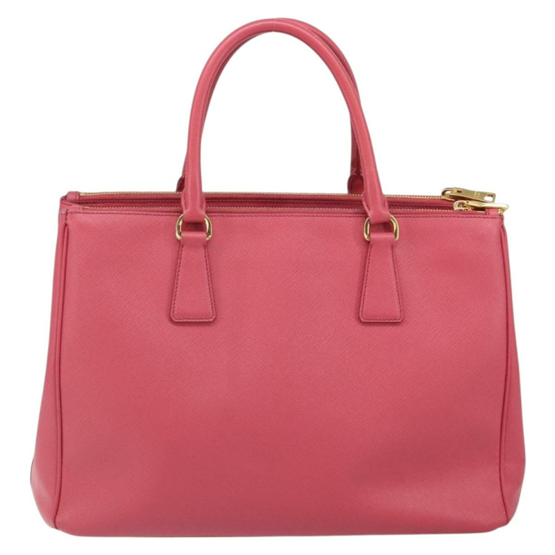 【日本直送】PRADA Galleria 手提包 Safiano 皮革 粉紅色 金色裝飾 正品 yk19919-1