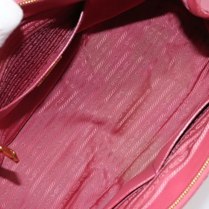 【日本直送】PRADA Galleria 手提包 Safiano 皮革 粉紅色 金色裝飾 正品 yk19919-9