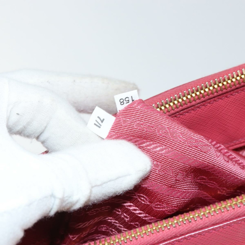 【日本直送】PRADA Galleria 手提包 Safiano 皮革 粉紅色 金色裝飾 正品 yk19919-10