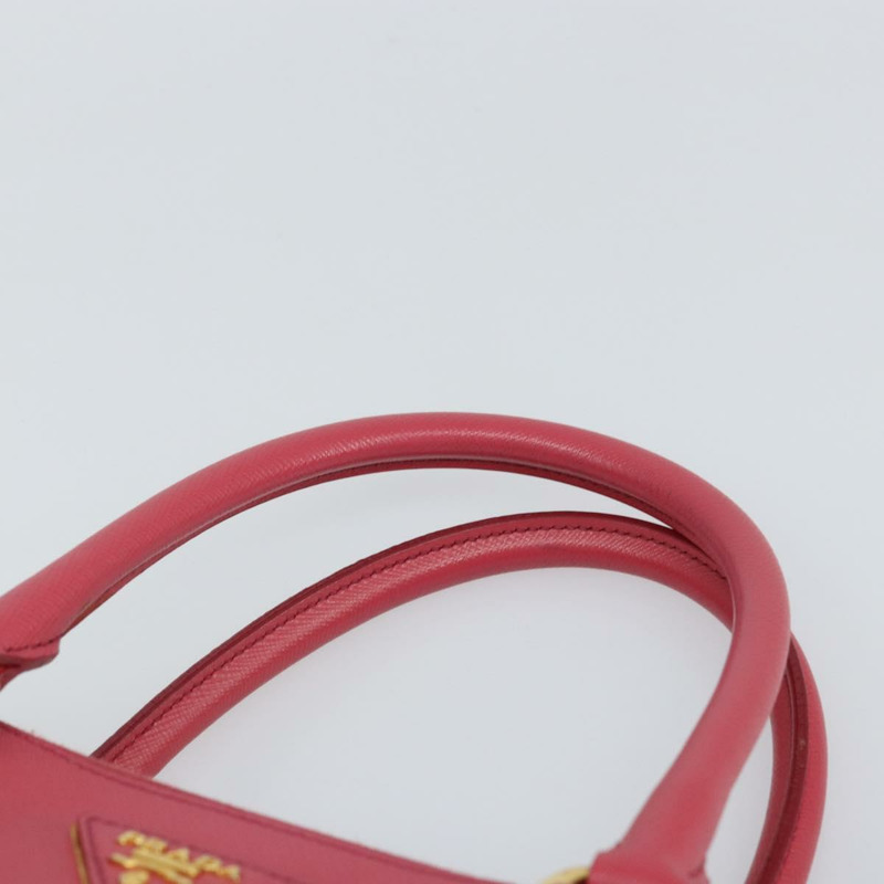 【日本直送】PRADA Galleria 手提包 Safiano 皮革 粉紅色 金色裝飾 正品 yk19919-13