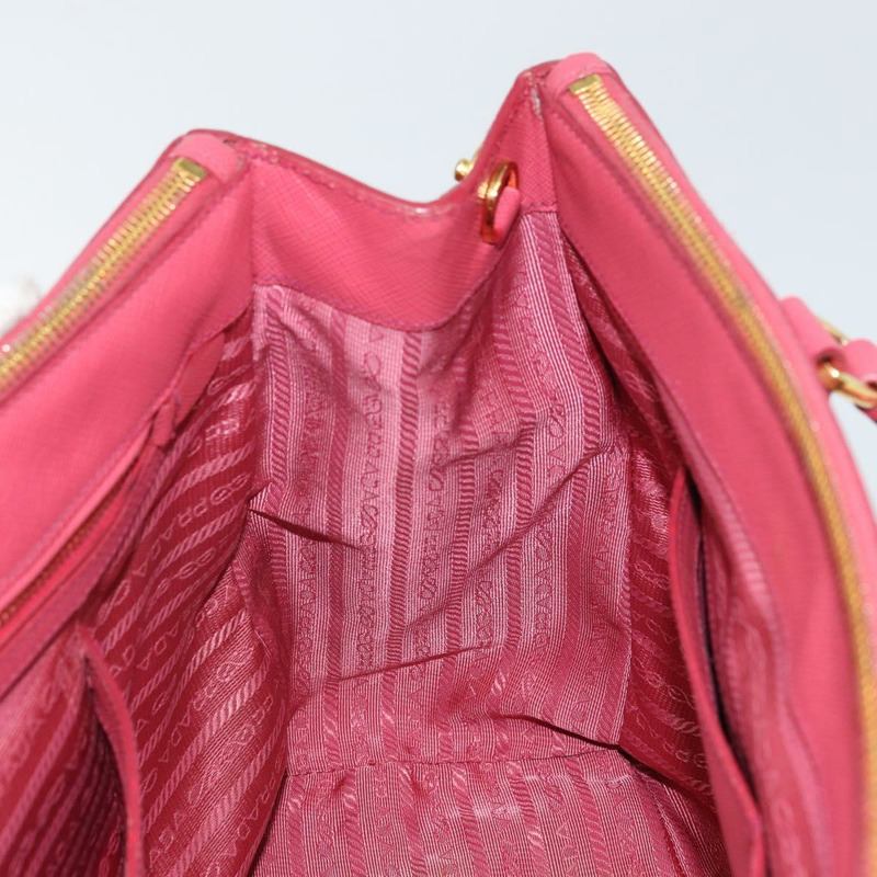 【日本直送】PRADA Galleria 手提包 Safiano 皮革 粉紅色 金色裝飾 正品 yk19919-20