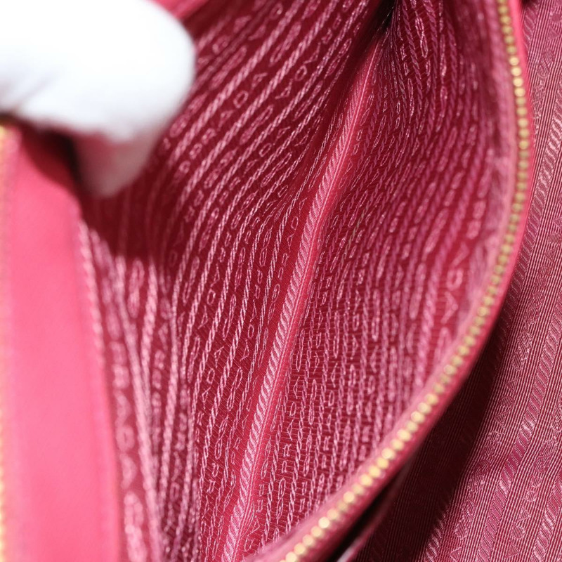 【日本直送】PRADA Galleria 手提包 Safiano 皮革 粉紅色 金色裝飾 正品 yk19919-23