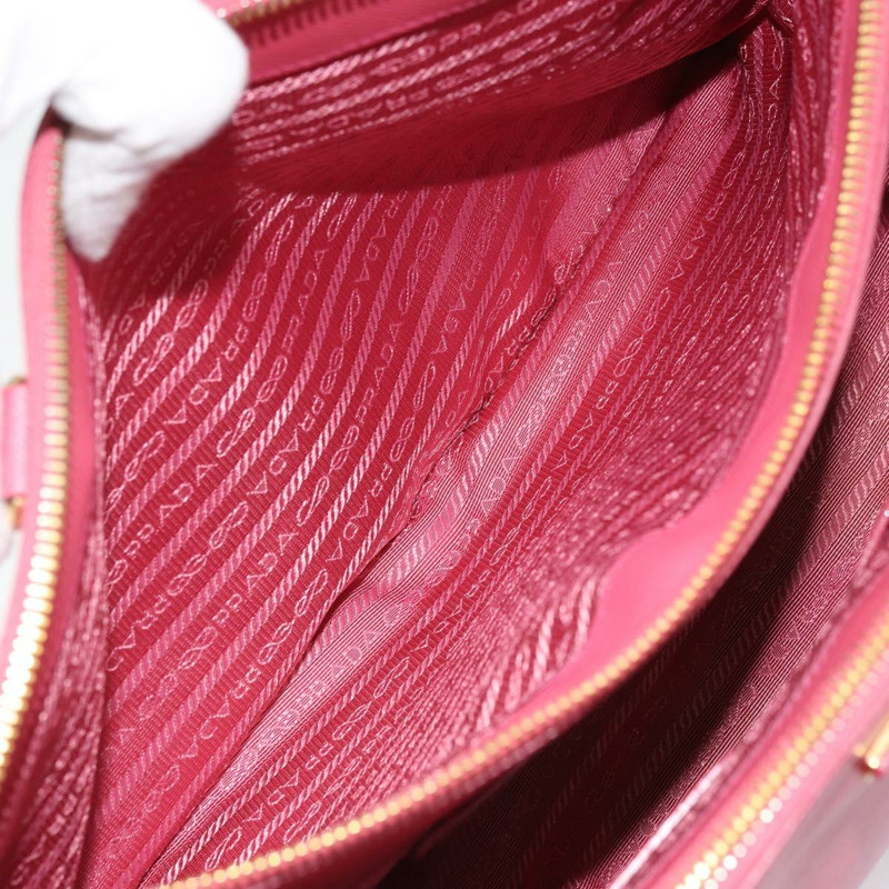【日本直送】PRADA Galleria 手提包 Safiano 皮革 粉紅色 金色裝飾 正品 yk19919-26