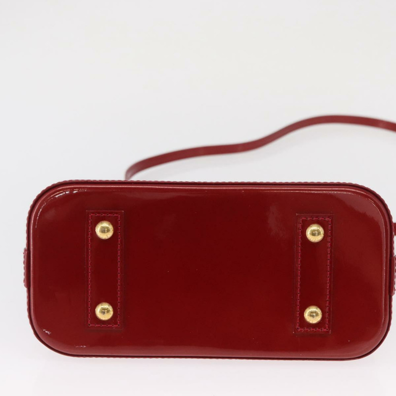 【日本直送】路易威登 Vernis Rayure Alma BB 包 2way Pomme D'amour M91593 正品 164156-5