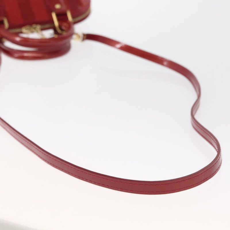 【日本直送】路易威登 Vernis Rayure Alma BB 包 2way Pomme D'amour M91593 正品 164156-8