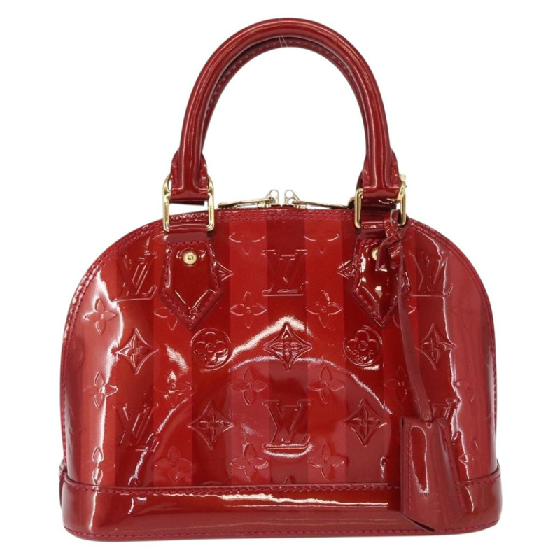 【日本直送】路易威登 Vernis Rayure Alma BB 包 2way Pomme D'amour M91593 正品 164156-12