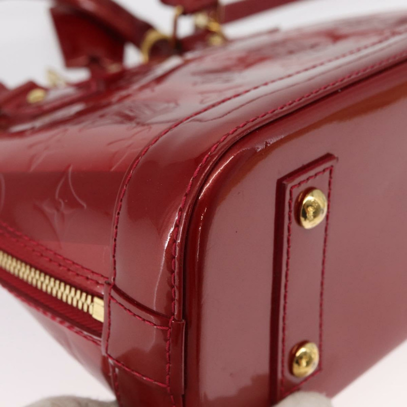 【日本直送】路易威登 Vernis Rayure Alma BB 包 2way Pomme D'amour M91593 正品 164156-15