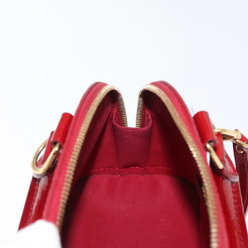 【日本直送】路易威登 Vernis Rayure Alma BB 包 2way Pomme D'amour M91593 正品 164156-23