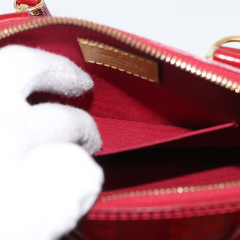 【日本直送】路易威登 Vernis Rayure Alma BB 包 2way Pomme D'amour M91593 正品 164156-24