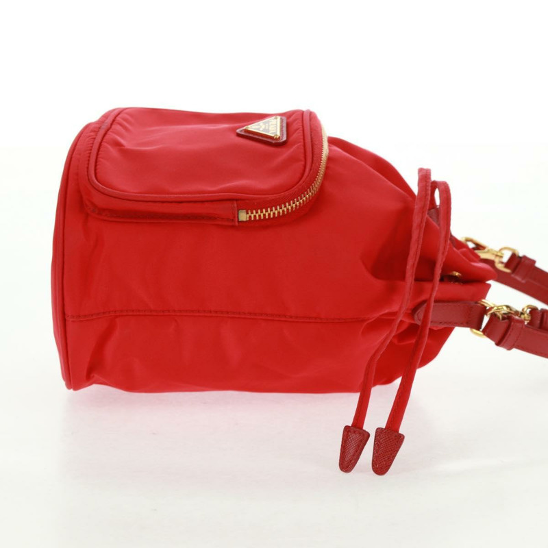 【日本直送】PRADA 單肩包 尼龍 2way 紅色金色 Auth 161489V-3