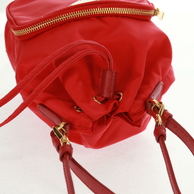 【日本直送】PRADA 單肩包 尼龍 2way 紅色金色 Auth 161489V-5
