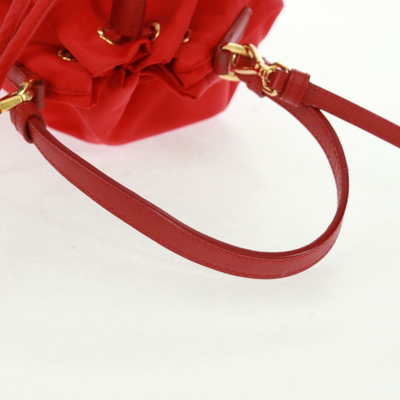 【日本直送】PRADA 單肩包 尼龍 2way 紅色金色 Auth 161489V-6