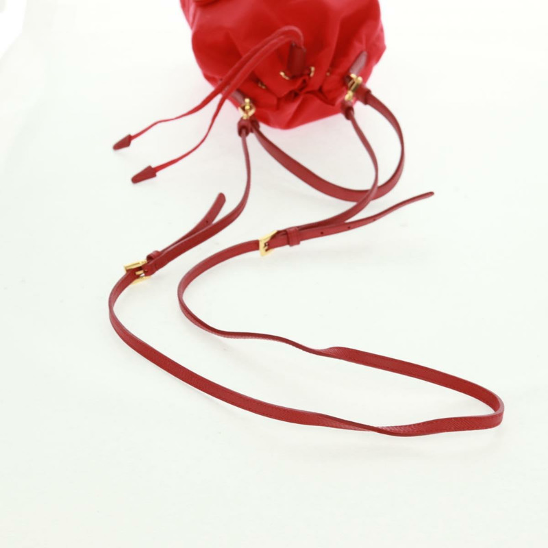 【日本直送】PRADA 單肩包 尼龍 2way 紅色金色 Auth 161489V-7