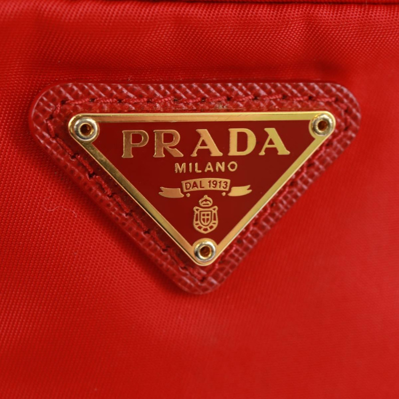 【日本直送】PRADA 單肩包 尼龍 2way 紅色金色 Auth 161489V-20