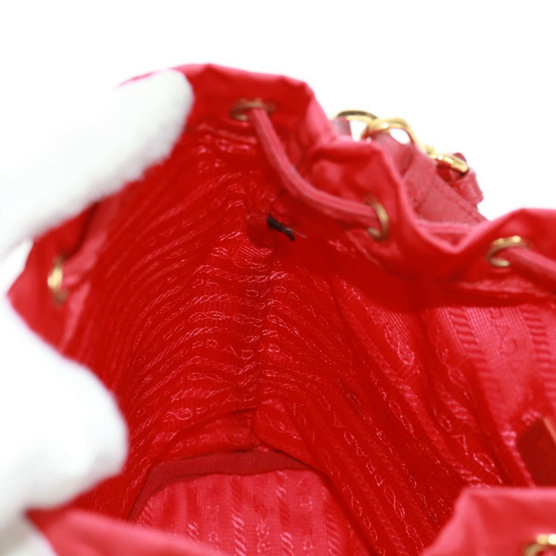 【日本直送】PRADA 單肩包 尼龍 2way 紅色金色 Auth 161489V-24