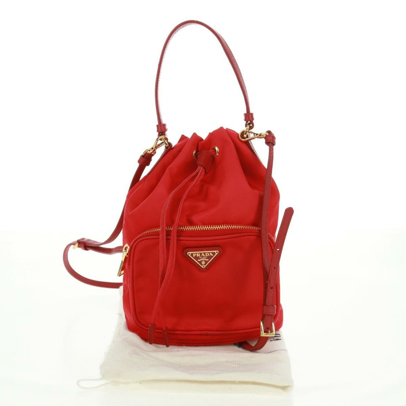 【日本直送】PRADA 單肩包 尼龍 2way 紅色金色 Auth 161489V-28