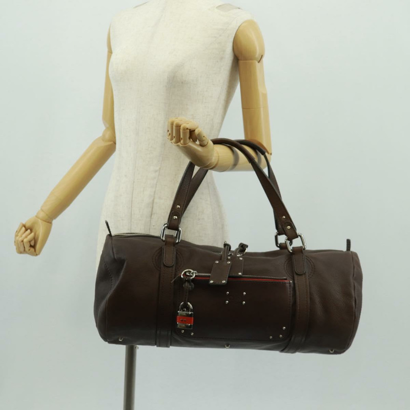 【日本直送】Chloe Mr Paddington 手提包 皮革 棕色 銀色 正品 162866V-27