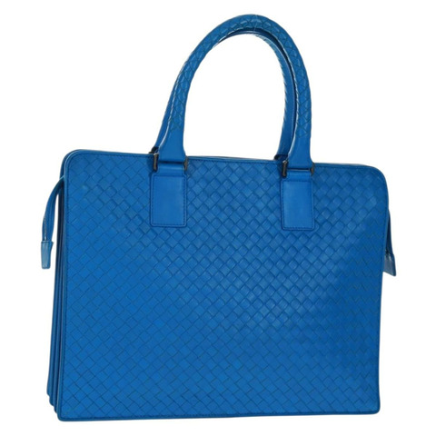 BOTTEGA VENETA INTRECCIATO 商務包皮革藍正品 161673V