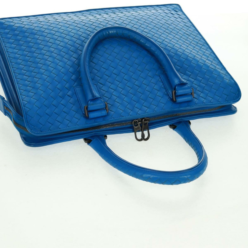 【日本直送】BOTTEGA VENETA INTRECCIATO 商務包皮革藍正品 161673V-5