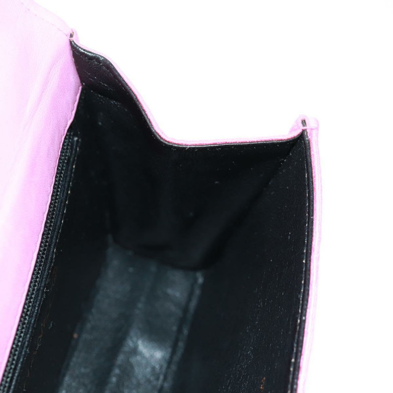 【日本直送】香奈兒 (CHANEL) 絎縫鏈條山茶花單肩包 棉質粉紅金色雙C標誌 Auth 161522V-21