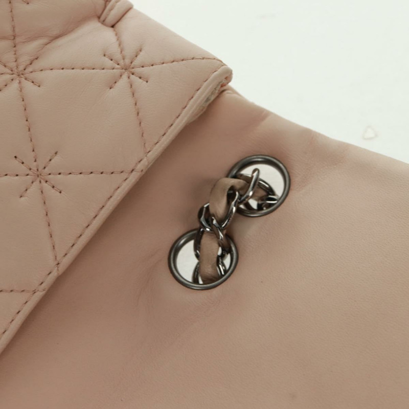 【日本直送】香奈兒 Chain Matelasse 2.55 單肩包，羊皮材質，粉紅色，銀色雙C標誌，正品編號 161670V-21