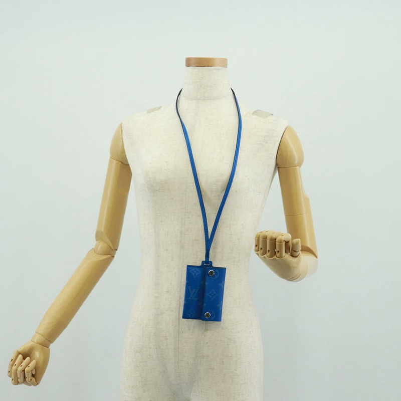 【日本直送】路易威登 Monogram Pockets On Strap 卡包 藍色 M83154 LV Auth 160962M-17