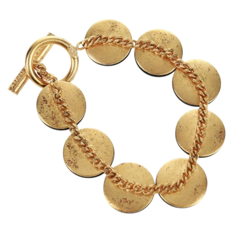 【日本直送】香奈兒黑金屬手鐲，CC標誌，貨號162895V-6