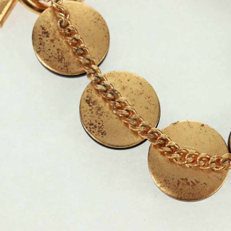 【日本直送】香奈兒黑金屬手鐲，CC標誌，貨號162895V-8