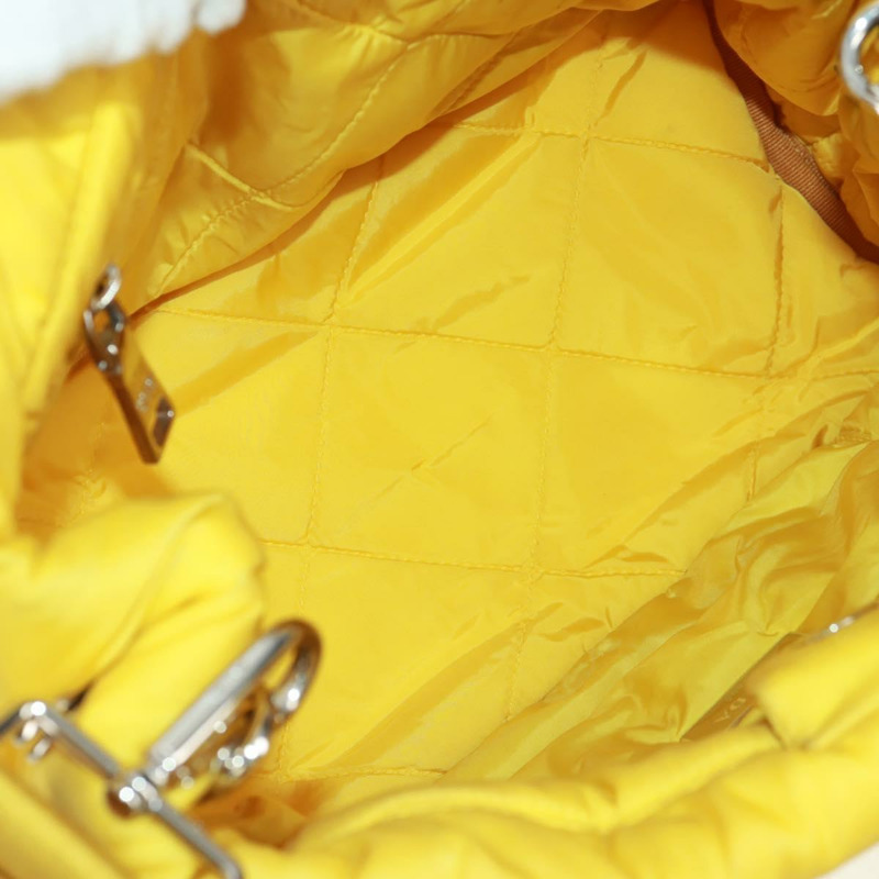 【日本直送】PRADA Test Bomber 手提包 尼龍 2way 黃 銀色 Auth 162845V-9