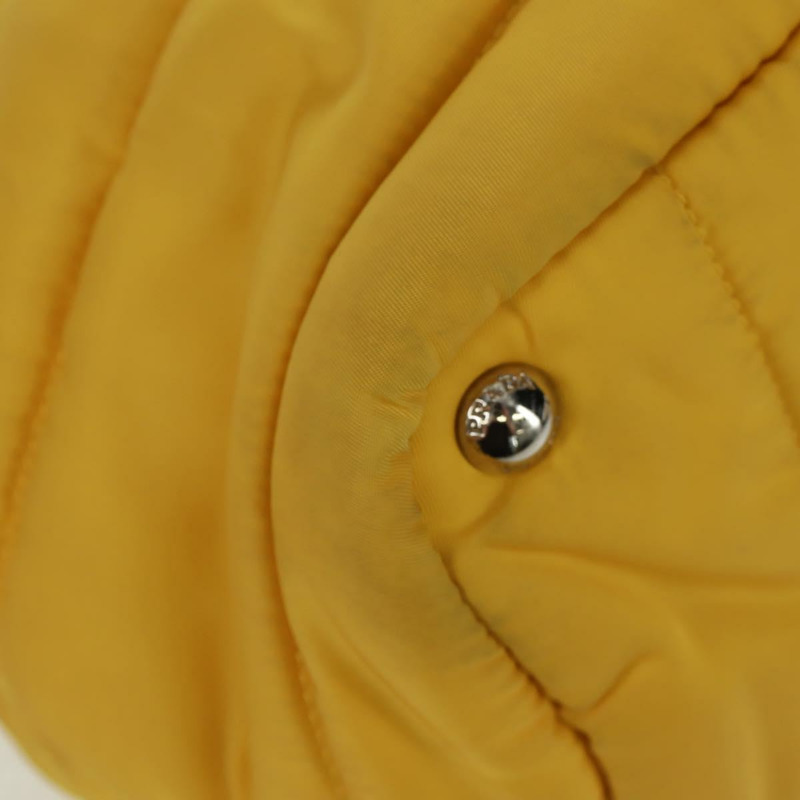 【日本直送】PRADA Test Bomber 手提包 尼龍 2way 黃 銀色 Auth 162845V-15