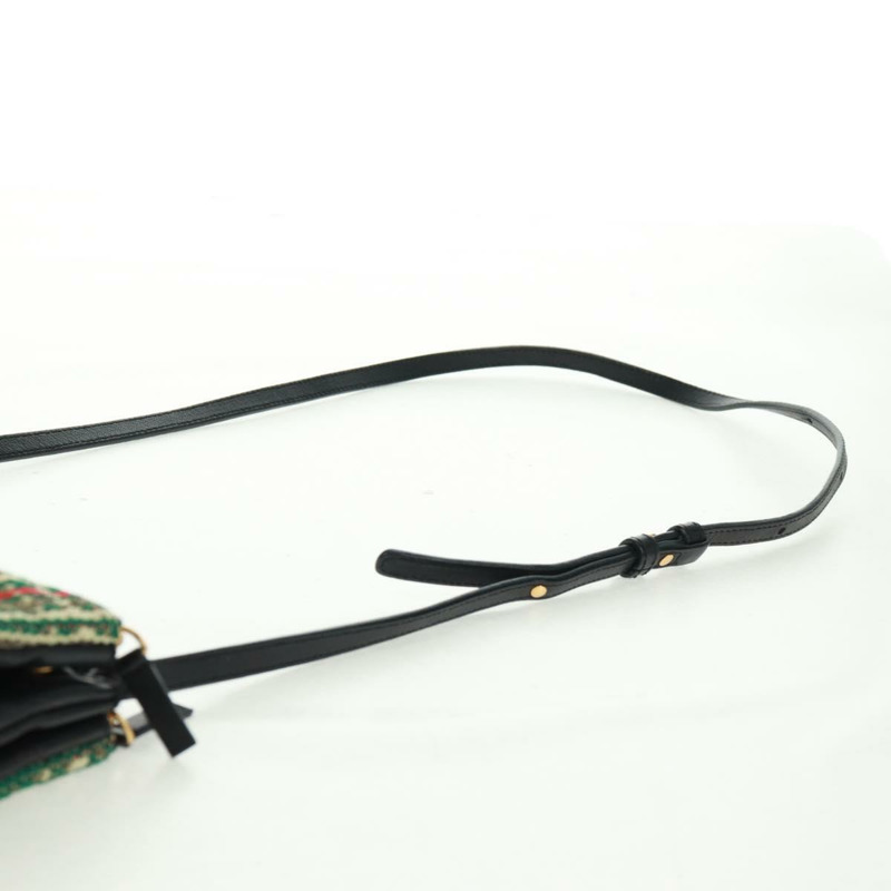 【日本直送】CELINE Trio 大單肩包，斜紋軟呢，綠色/金色，正品，貨號 162840V-14