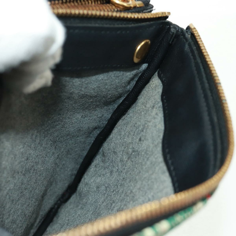 【日本直送】CELINE Trio 大單肩包，斜紋軟呢，綠色/金色，正品，貨號 162840V-21