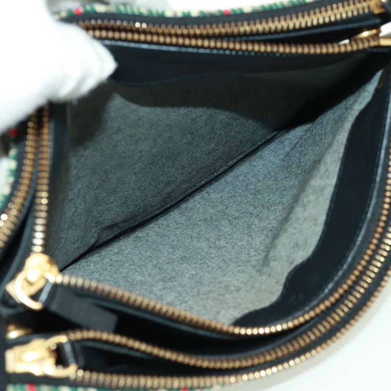 【日本直送】CELINE Trio 大單肩包，斜紋軟呢，綠色/金色，正品，貨號 162840V-22