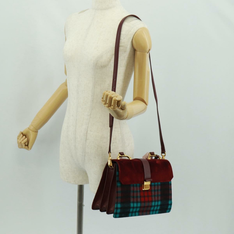 【日本直送】Miu Miu 天鵝絨手提包 2way 紅色金色 正品 162863SAV-29