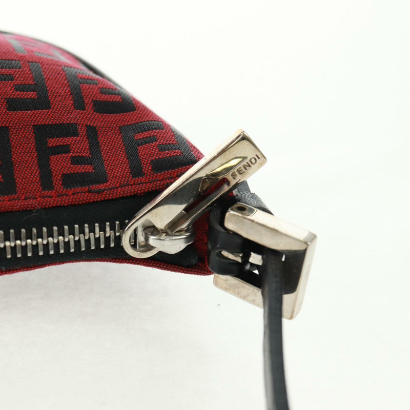 【日本直送】FENDI Zucchino帆布單肩包 紅色銀色 正品 160964V-8
