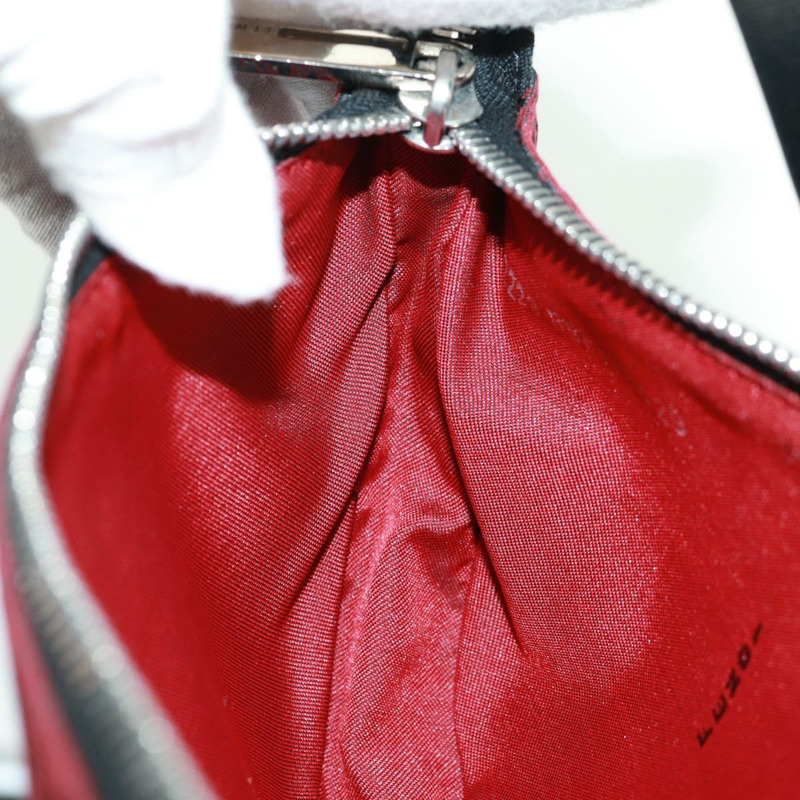 【日本直送】FENDI Zucchino帆布單肩包 紅色銀色 正品 160964V-20