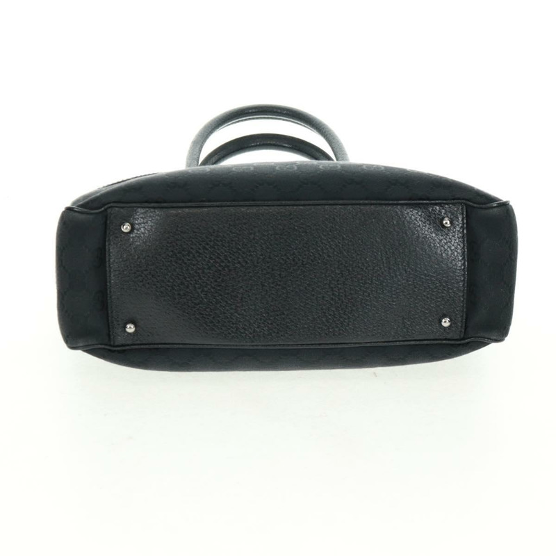 【日本直送】GUCCI GG帆布手提包 黑色 銀色 113011 正品 163073V-4