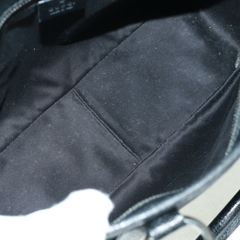 【日本直送】GUCCI GG帆布手提包 黑色 銀色 113011 正品 163073V-9