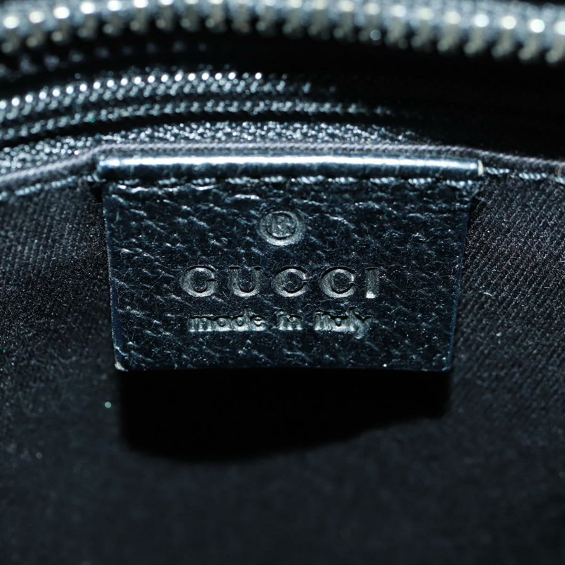【日本直送】GUCCI GG帆布手提包 黑色 銀色 113011 正品 163073V-17