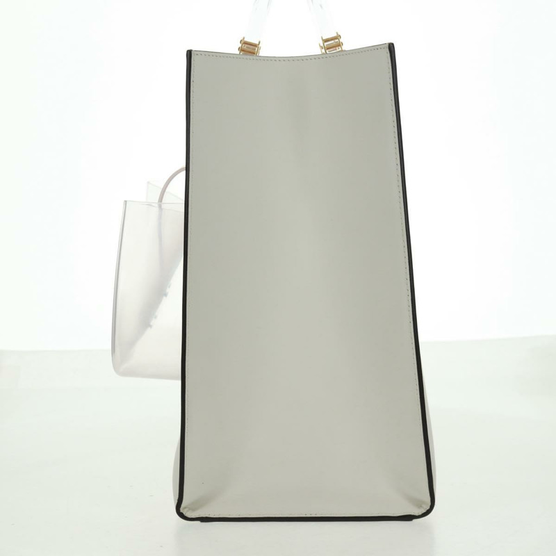 【日本直送】FENDI 白色金色皮革手提包，貨號 163410M-2