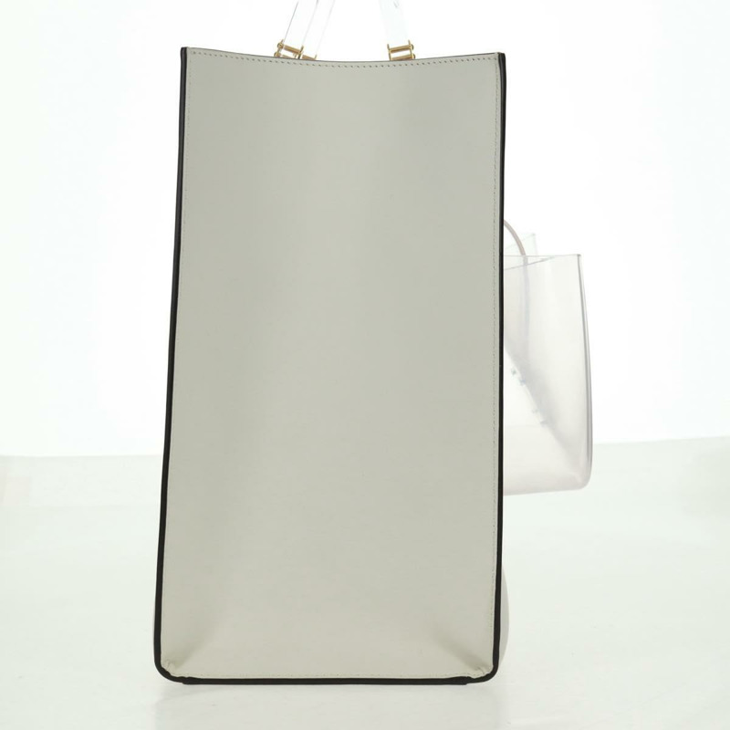 【日本直送】FENDI 白色金色皮革手提包，貨號 163410M-3