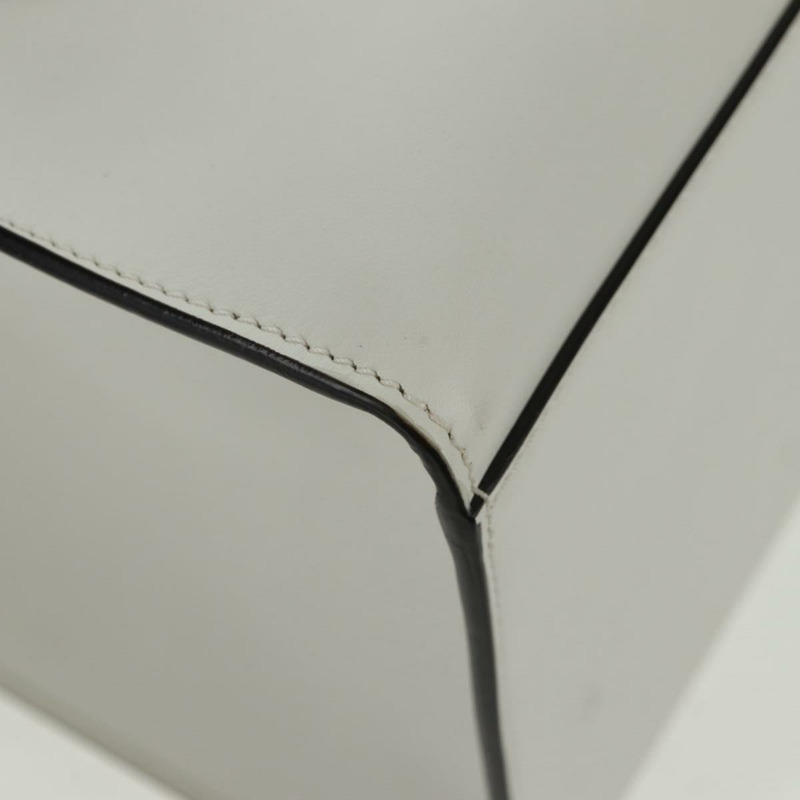 【日本直送】FENDI 白色金色皮革手提包，貨號 163410M-7