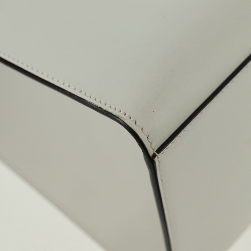 【日本直送】FENDI 白色金色皮革手提包，貨號 163410M-15