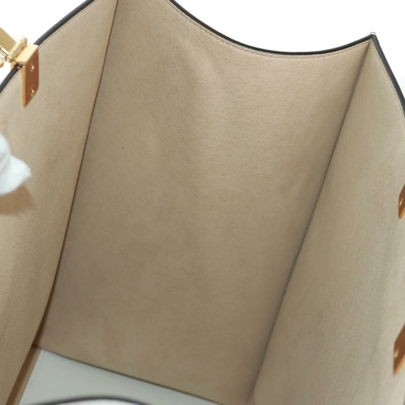 【日本直送】FENDI 白色金色皮革手提包，貨號 163410M-20