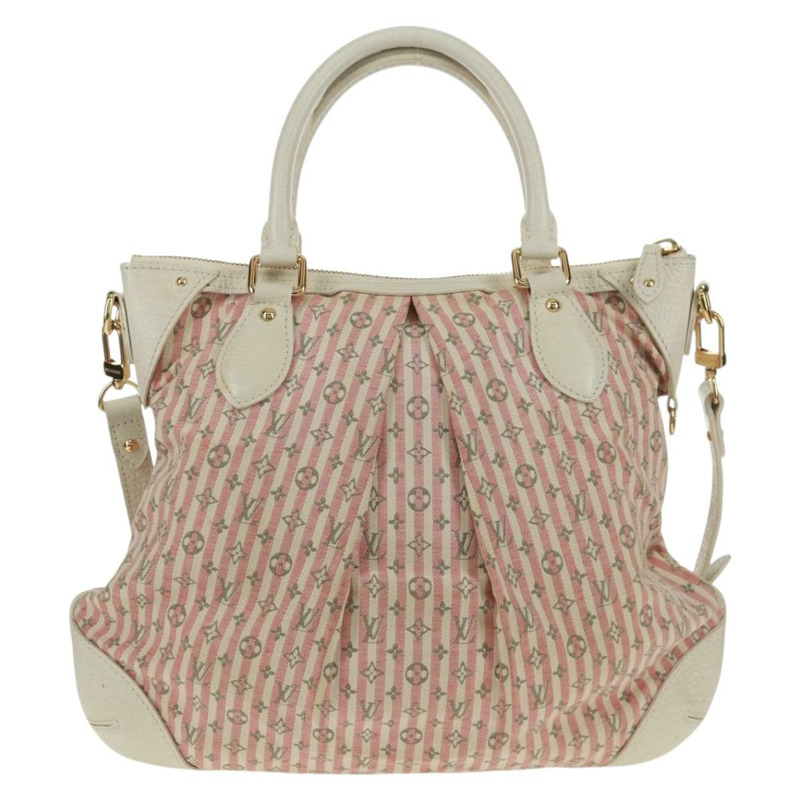 【日本直送】路易威登 Mini Lin Croisette Marina PM 手袋 粉紅色 白色 M95495 LV 正品 163361V-1