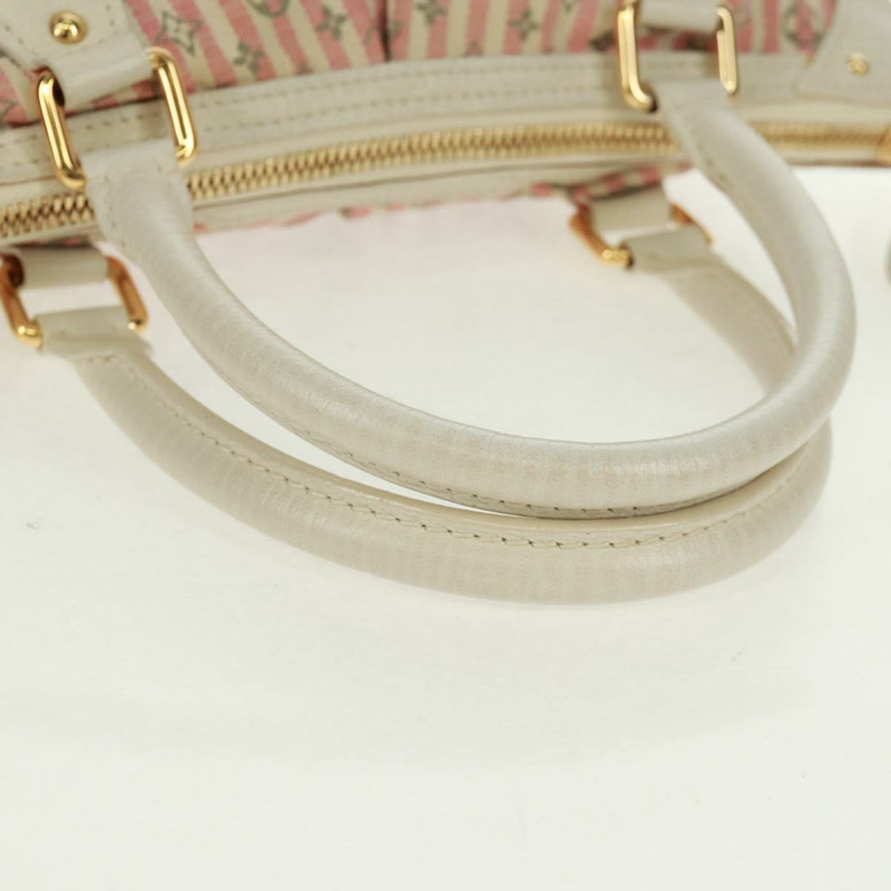 【日本直送】路易威登 Mini Lin Croisette Marina PM 手袋 粉紅色 白色 M95495 LV 正品 163361V-6