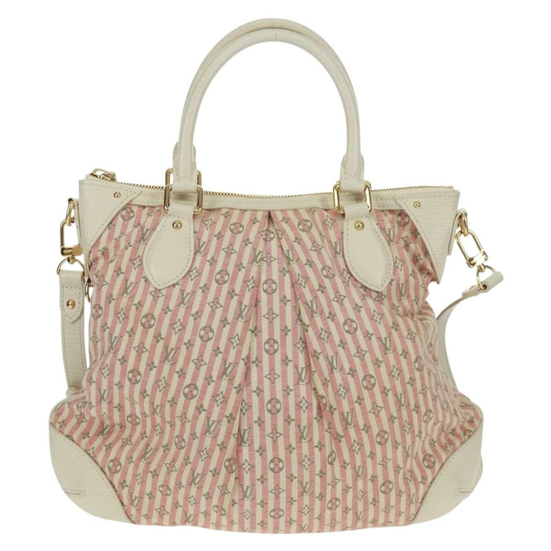 【日本直送】路易威登 Mini Lin Croisette Marina PM 手袋 粉紅色 白色 M95495 LV 正品 163361V-12