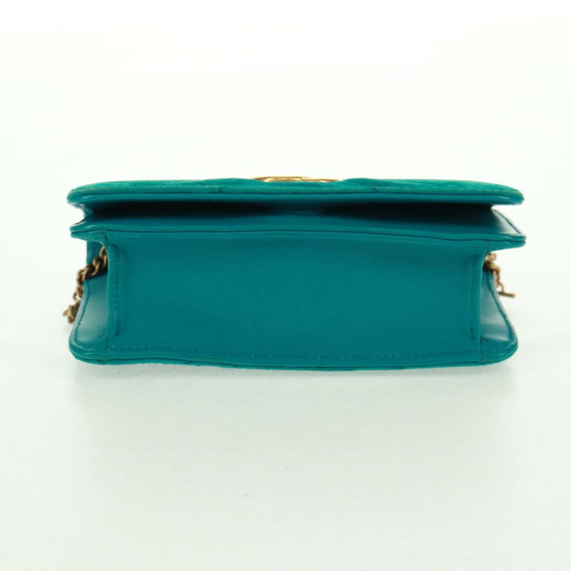 【日本直送】GUCCI GG Marmont 鏈條單肩包 絲絨 金色 祖母綠 488426 正品 163389V-4