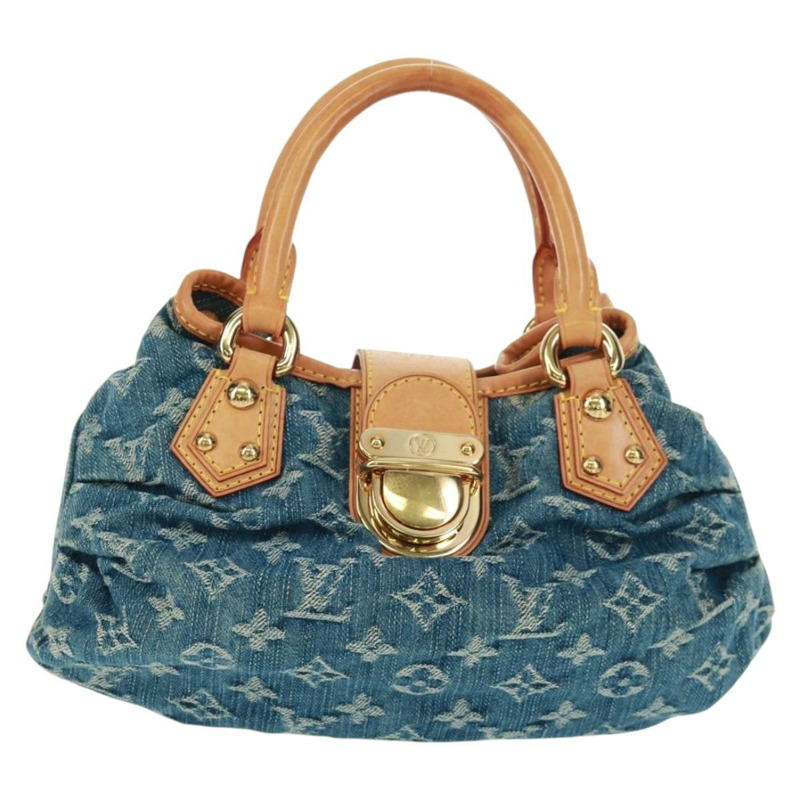【日本直送】路易威登 Monogram Denim Preity 手提包 藍色 M95020 LV 正品 163386SAV-12